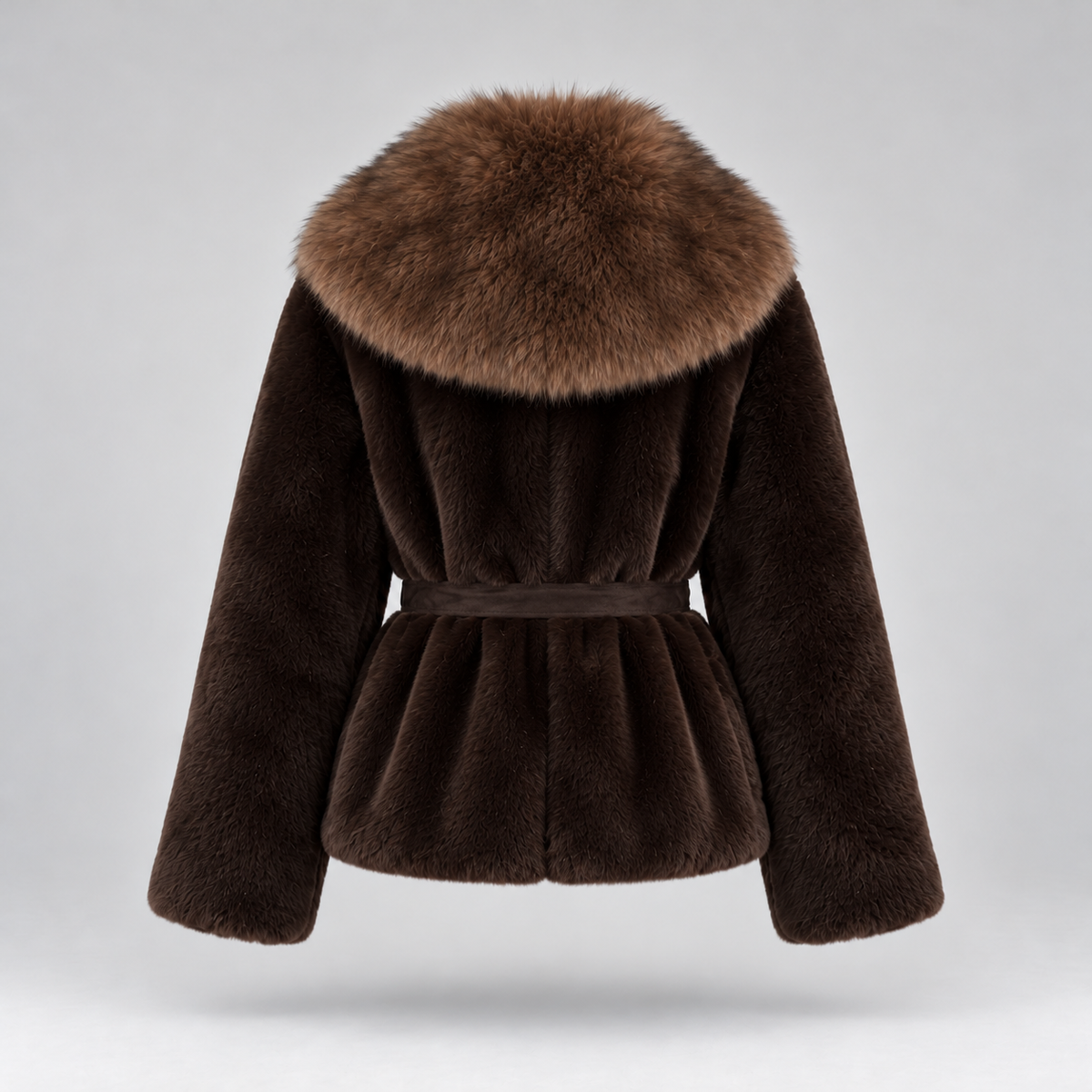 The Belted Faux Fur Coat