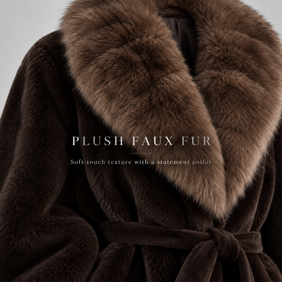 The Belted Faux Fur Coat